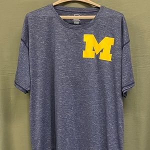 U of M tee proudly in their blue and maize